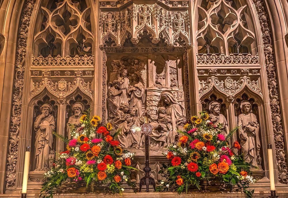 Jesus crucifix, Washington National Cathedral, Washington DC. Construction started 1907.